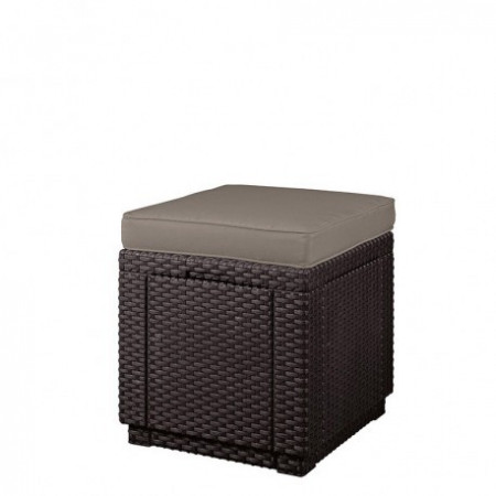 Scaun cu perna Curver Cube maro sau gri