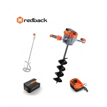 Set Redback motor burghiu E808T + paleta E805C 120mm + burghiu E806C 150x800mm + acumulator Li-Ion EP40 4Ah + incarcator EC20 2A - Img 2