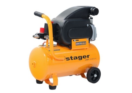 Compresor aer Stager Air 20D24 , 24L, 8bar, 200L/min, monofazat, angrenare directa - Img 2