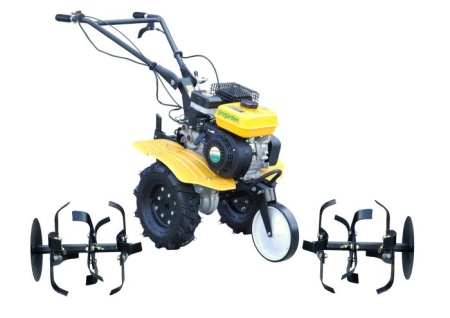 ProGARDEN Campo 703 motocultor 7CP, 2+1 trepte, roti 4.00-8, 2+1 freze, benzina, curele, transmisie aluminiu - Img 2
