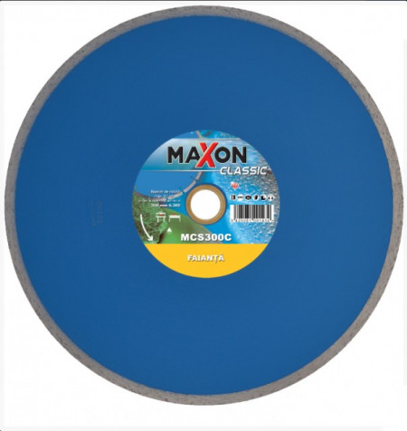 Disc diamantat de taiere continuu, 300x30-25.4x2 mm, taiere umeda, Maxon - MCS300C