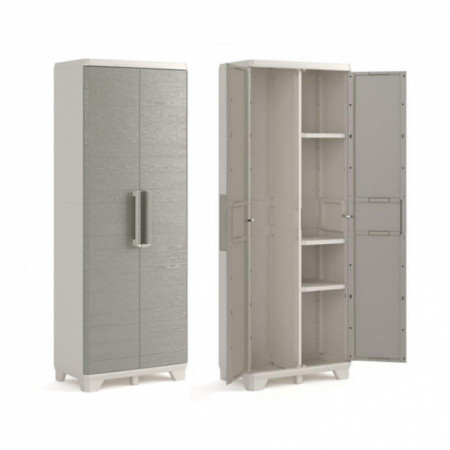 Dulap inalt bej Keter Wood Grain Utility 68x39x182 cm - Img 3