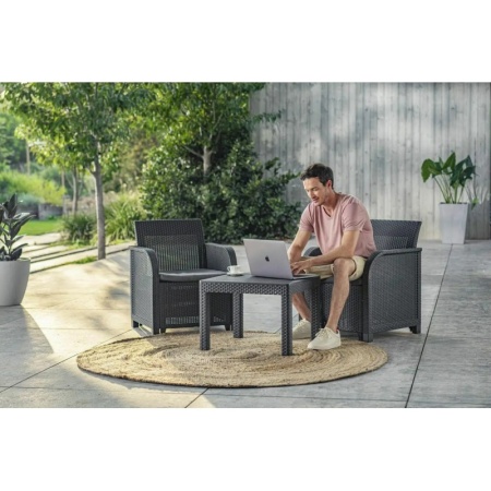Set mobilier balcon graphite Keter Rosalie - Img 3