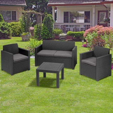 Set mobilier gradina Curver Alabama gri - Img 2