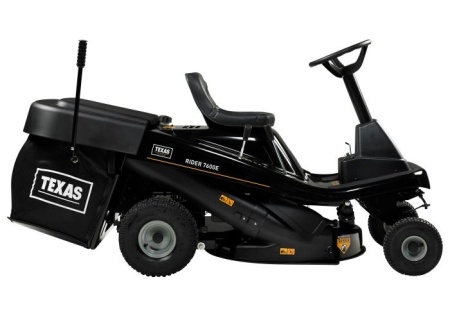 Texas Rider 7600E tractoras pentru tuns gazonul 3 in 1, 12CP, benzina, latime taiere 760mm, inaltime taiere 30-76mm, sac colector 170l, pornire electrica - Img 8
