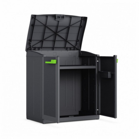 Dulap gradina compact 2 usi pentru reciclare graphite Keter Moby 110 L