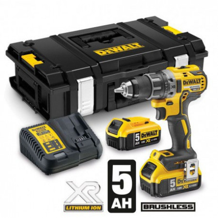 Masina de gaurit/insurubat DeWalt DCD791P2 2 x Acumulatori 18V XR 5Ah Brushless - Img 2