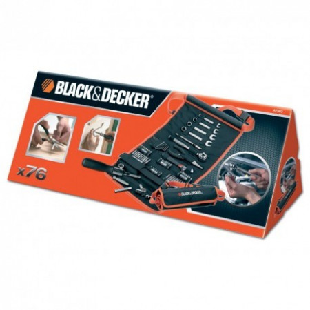 Set 76 accesorii insurubare Black+Decker + unelte de mana - A7063 - Img 2