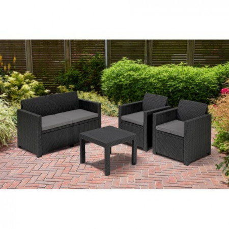 Set mobilier gradina Curver Alabama gri - Img 3