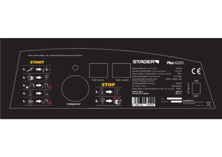 Stager PLUS-K220 Tun de aer cald, ardere directa, 63kW, 230V, motorina, 1300mc - Img 3