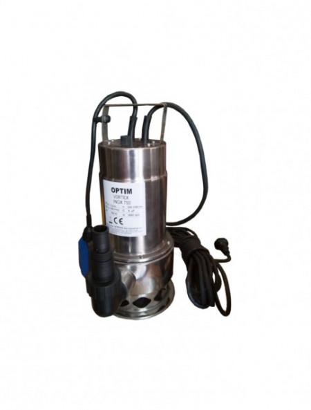 Pompa submersibila, apa murdara, cu flotor, Optim Vortex Inox 750 - Img 2