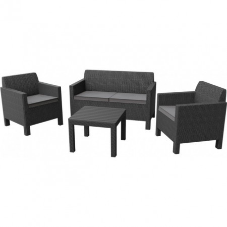 Set mobilier gradina Curver Orlando gri - Img 3