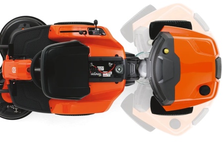 Tractoras Rider Husqvarna R 112C (Prețul include masă de tăiere Combi 85) - Img 4