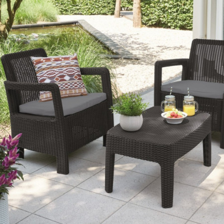 Set 2 scaune gradina graphite Keter Tarifa - Img 4