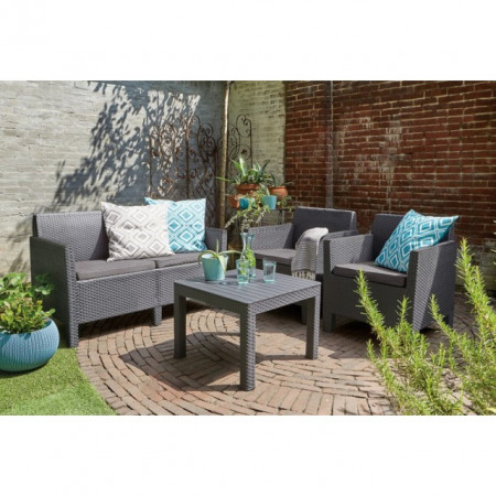Set mobilier gradina Curver Orlando gri - Img 4
