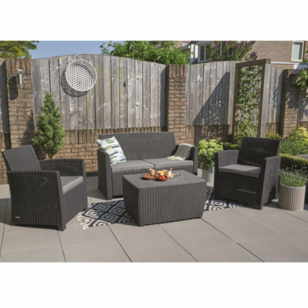 Set mobilier gradina graphite Keter Corona - Img 3
