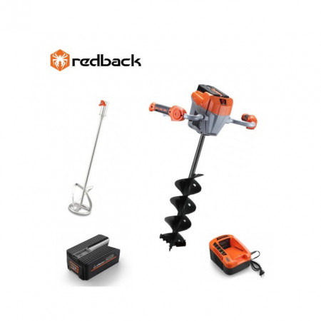 Set Redback motor burghiu E808T + paleta E805C 120mm + burghiu E806C 150x800mm + acumulator Li-Ion EP20 2Ah + incarcator EC20 2A - Img 2