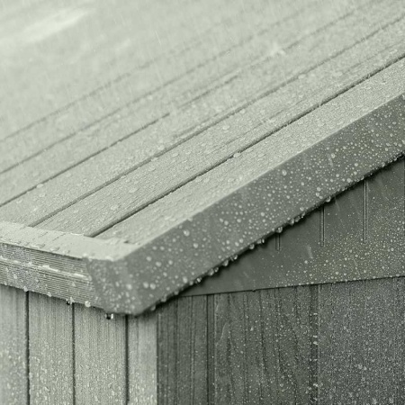 Casuta de gradina, Keter, verde maslin, 6x6, colectie Darwin, cu usa dubla, cu podea, cu ventilatie, cu ranforsare metalica - Img 5