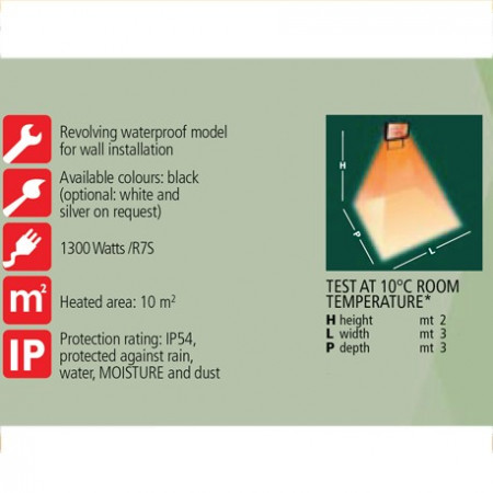 Incalzitor cu lampa infrarosu Varma 1300 w ECOWRN/7 - Img 3