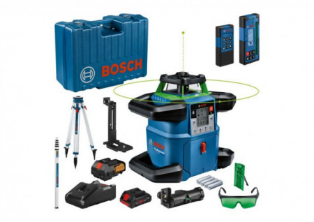 Nivela laser rotativa cu laser VERDE (650 m) Bosch GRL 650 CHVG + Receptor si telecomanda + BT 170 Trepied + GR 500 Rigla - Img 2