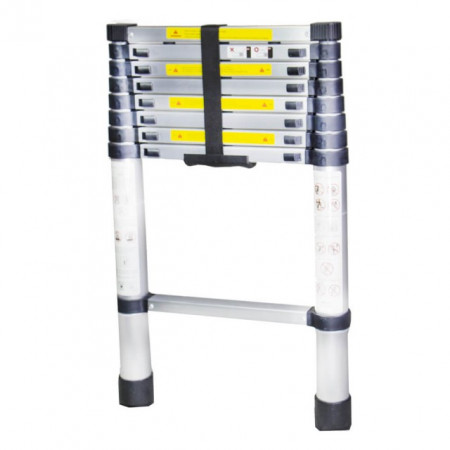 Scara telescopica de aluminiu, 9trepte, 2.6m, Bisonte, STR1026 - Img 4