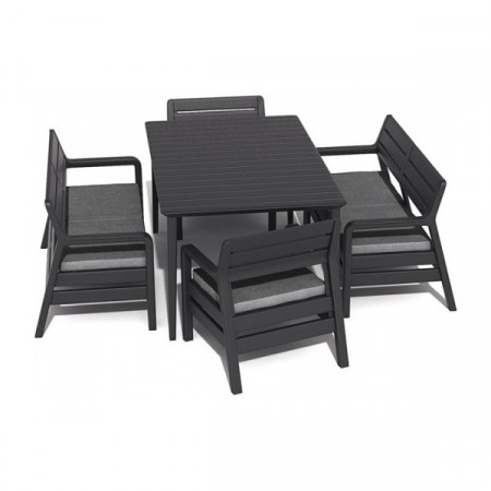 Set mobiler gradina graphite Keter Delano cu masa Lima