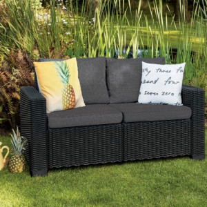Canapea cu 2 locuri graphite Keter California - Img 2
