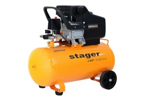 Compresor aer Stager Air 14DS24 , 24L, 8bar, 135 L/min, monofazat, angrenare directa, silentios