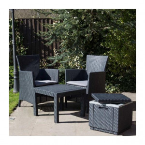 Cutie depozitare patrata graphite Keter Ice Cube - Img 3