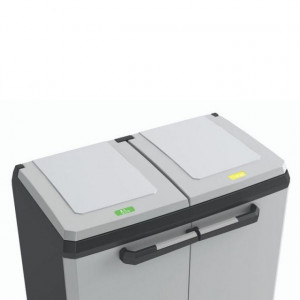 Dulap 2 usi pentru reciclare gri Keter Split Basic - Img 4