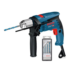 Masina de gaurit Bosch GSB 13 RE + set 4 burghie MultiConstruction in valiza