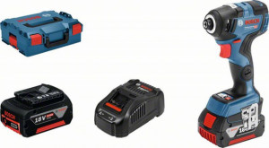 Masina de infiletat / desfiletat cu percutie Bosch GDR 18V-200 C + 2 x Acumulatori GBA 18V 5.0Ah + Incarcator rapid GAL 1880 CV + L-Boxx 136 - Img 2