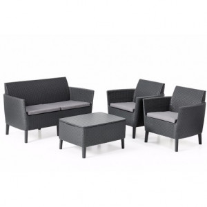 Set mobilier gradina Curver Salemo gri