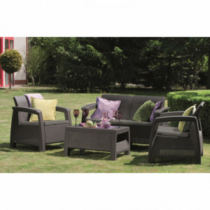 Set mobilier gradina graphite Keter Corfu - Img 5