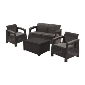 Set mobilier gradina graphite Keter Corfu