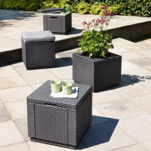 Cutie depozitare patrata graphite Keter Ice Cube - Img 4