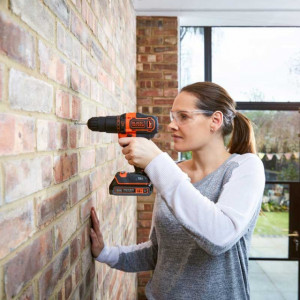 Masina de gaurit cu percutie si 104 accesorii - Black+Decker® - BDCHD18S2A - Img 5