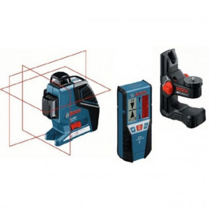 Nivela laser linii Bosch GLL 3-80 P + BM 1 + LR 2