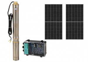Progarden Pachet 3TSC3.5-50-48/500 Pompa submersibila 1", solar, 120W/48V, MPPT, 50m, 3.5mch, multietajata, apa curata + 2 x SP460M-72H Panou fotovoltaic