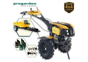 ProGARDEN Pachet Campo 1273 Alpine V2 motocultor 12CP + Alpine RM500T Remorca + 6L ulei