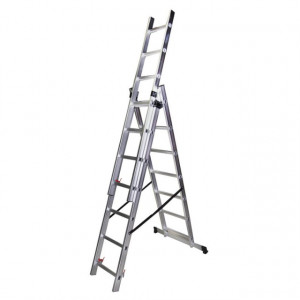Scara tripla aluminiu STR307 Bisonte, 3x7 trepte