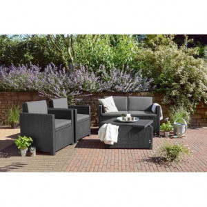 Set mobilier gradina Curver Monaco gri - Img 2