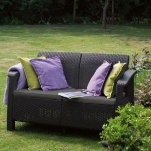 Set mobilier gradina fara masa maro Keter Corfu Rest - Img 3