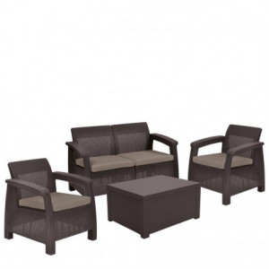 Set mobilier gradina graphite Keter Corfu Box