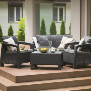 Set mobilier gradina graphite Keter Corfu - Img 6