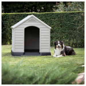 Casuta pentru caini, gri, Keter 99x95x99 cm - Img 3