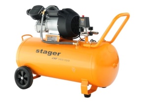 Compresor aer Stager Air 36D100 , 100L, 10bar, 356L/min, monofazat, angrenare directa - Img 3