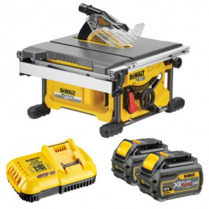 Ferastrau cu masa Dewalt disc 210mm cu acumulatori Flexvolt si statie de incarcare 54V XR 6.0Ah - DCS7485T2