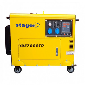 Generator insonorizat Stager YDE7000TD, diesel, monofazat