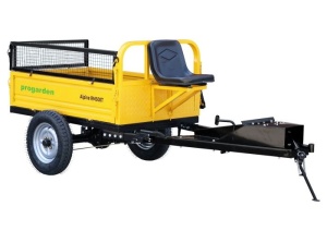 ProGARDEN Alpine RM500T Remorca cu tractiune 500kg cu obloane, 1 osie, prindere bolt pentru motocultor, roti 5.00-12 - Img 3